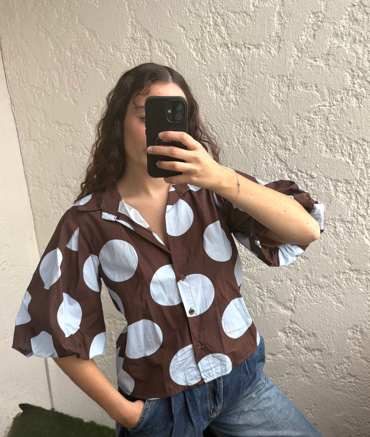 Chemise à pois