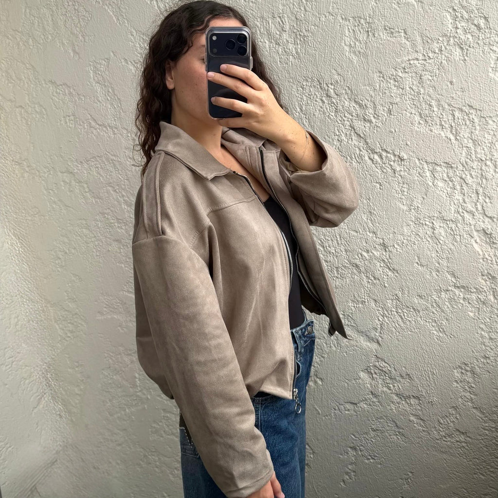 Veste effet daim