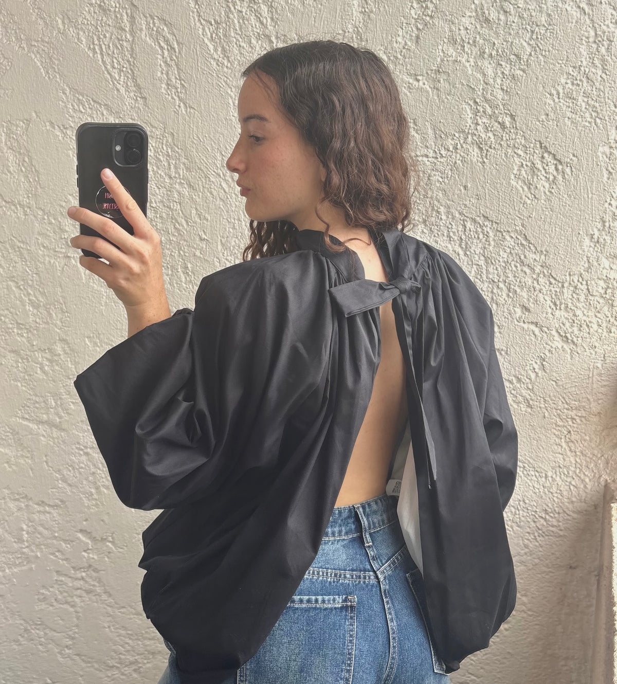 Blouse bouffante dos nu