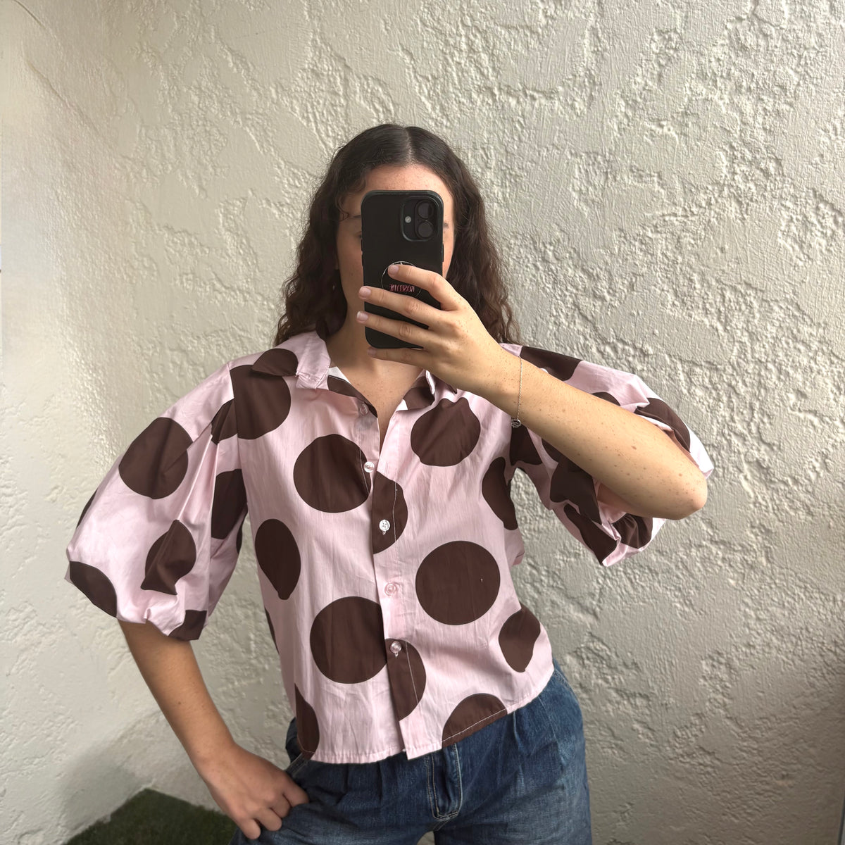 Chemise à pois