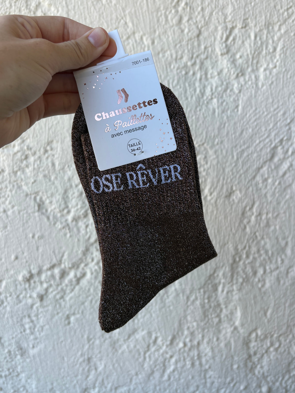 Chaussettes à paillettes "Ose rêver"
