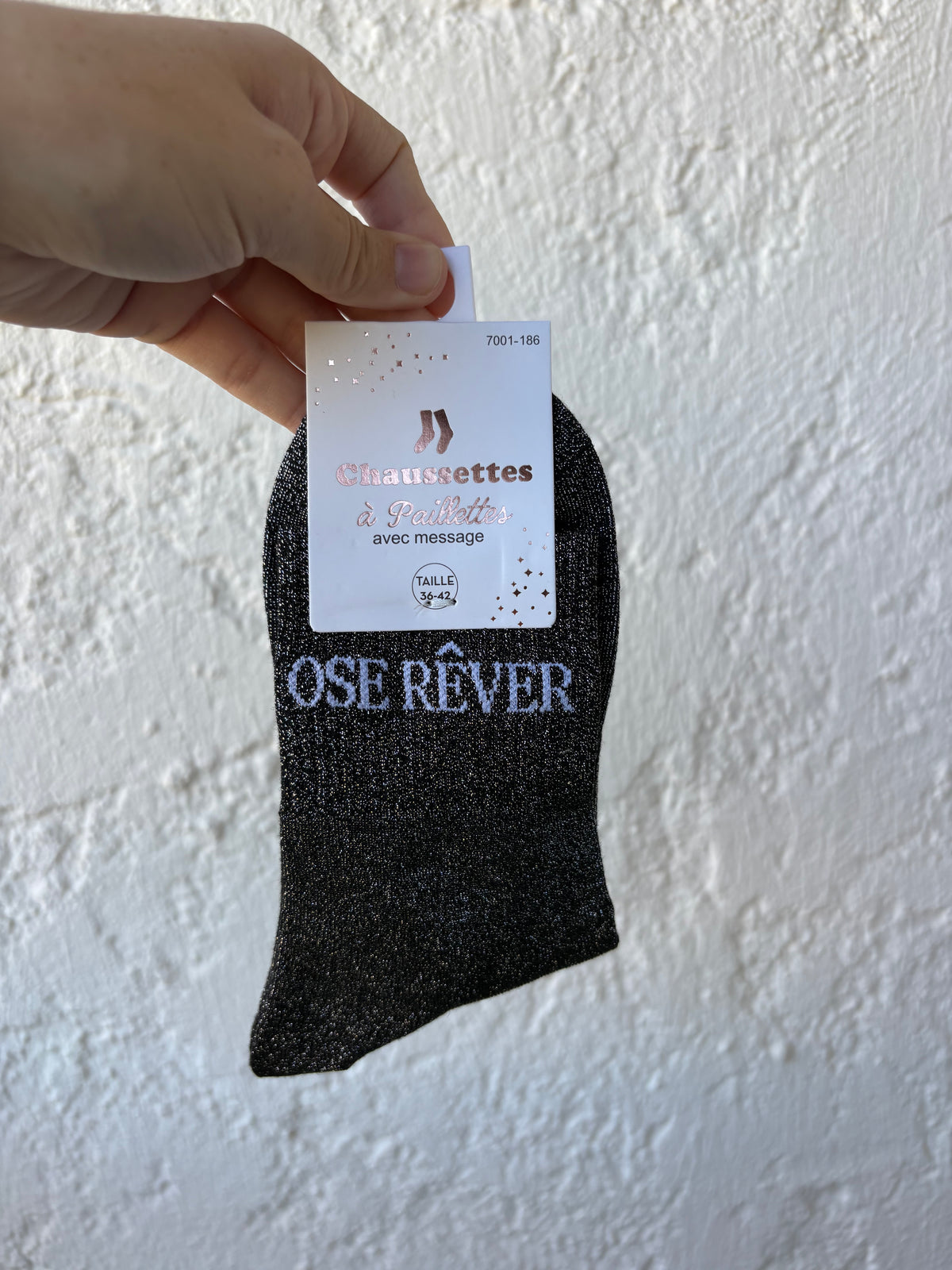 Chaussettes à paillettes "Ose rêver"